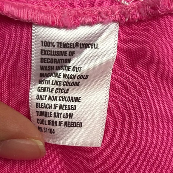 Crow ivy Top Blouse Women L Pink Floral Embroidered Barbiecore Classic Timeless - Picture 8 of 12